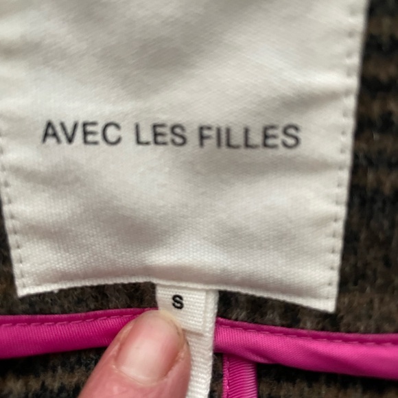 Avec Les Filles Double Face Plaid Wool Blend Coat - Picture 11 of 13